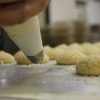 Almond Paste Macaroons are dipped in Sugar Before Baking
